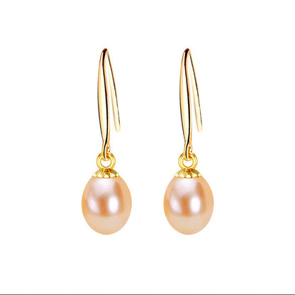 Brass Plated with 18K Gold Genuine Freshwater Pearl Candy Dew Earrings