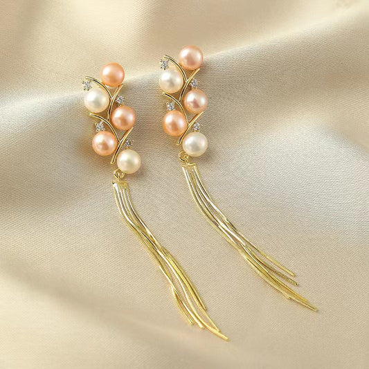 Boucles d'oreilles Dream en perles d'eau douce véritables