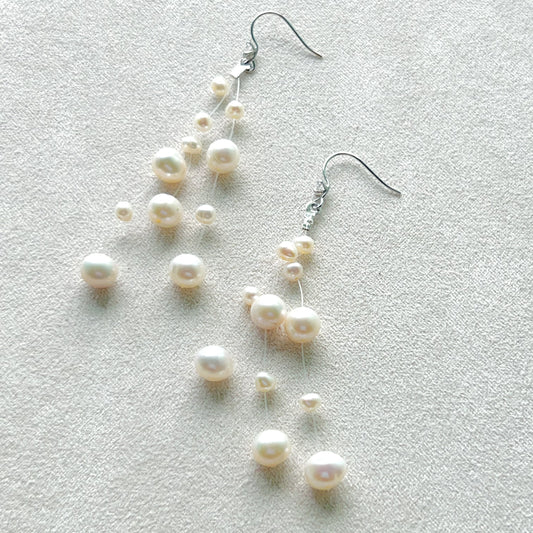 Genuine Freshwater Baroque Pearl Firework Earrings