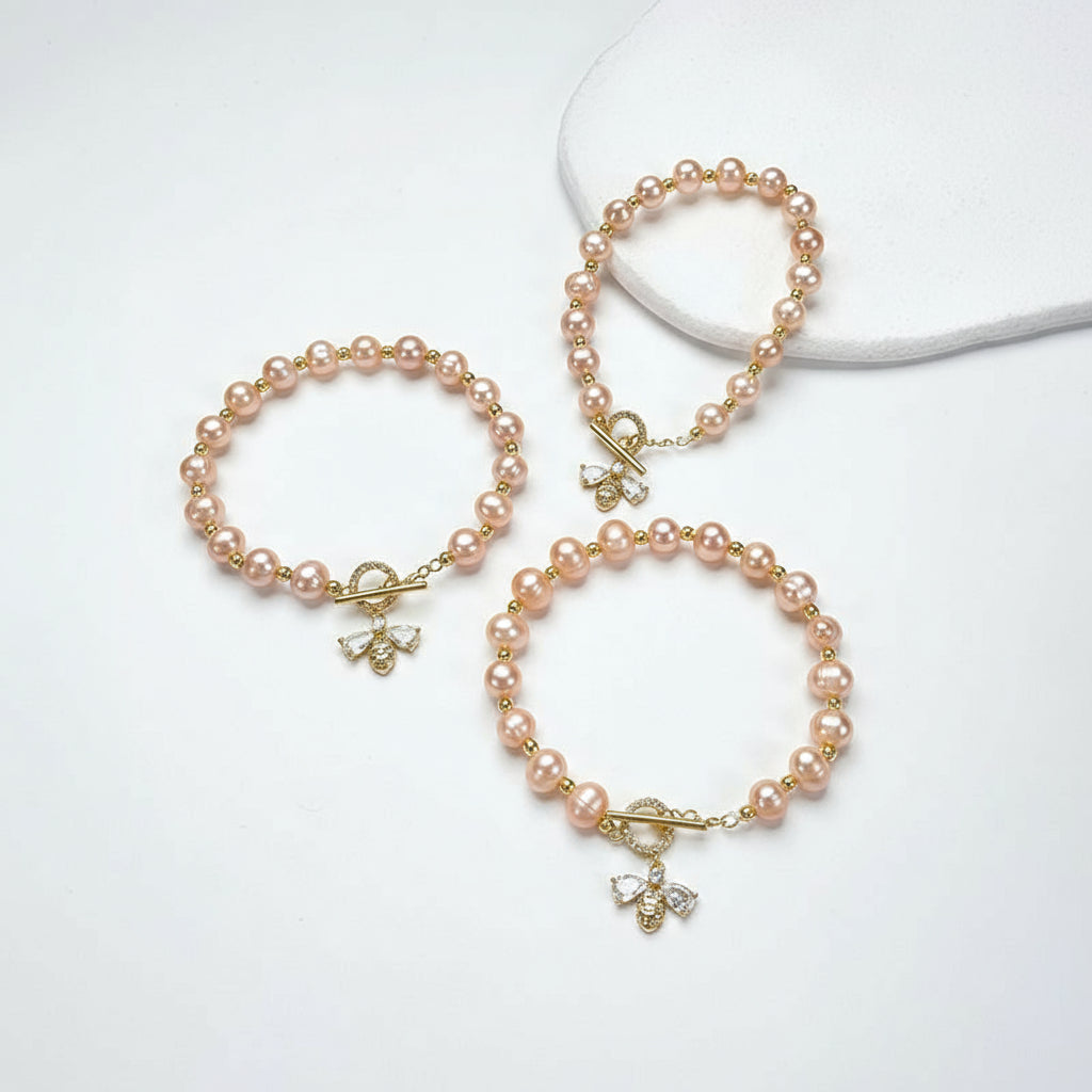 Freshwater Pearl Happy Bee_Bracelet look