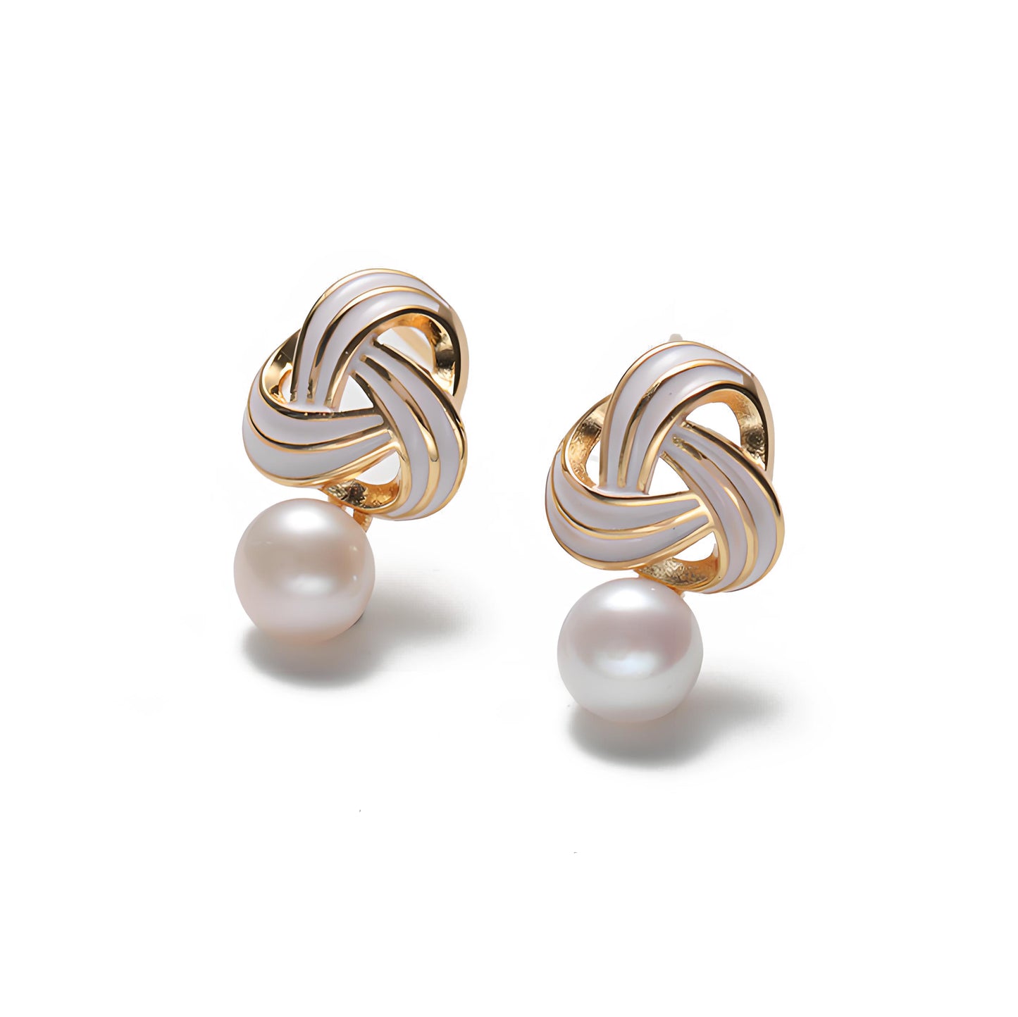 Genuine Freshwater Pearl Bliss Earrings - Main Product View - Elegant Pearl Jewelry by Kikyo Pearl