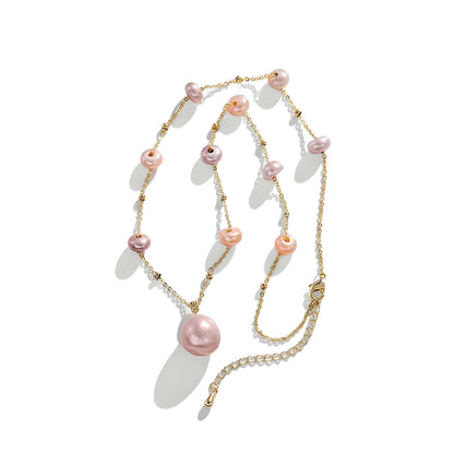 Genuine Freshwater Pearl Color Candy Necklace