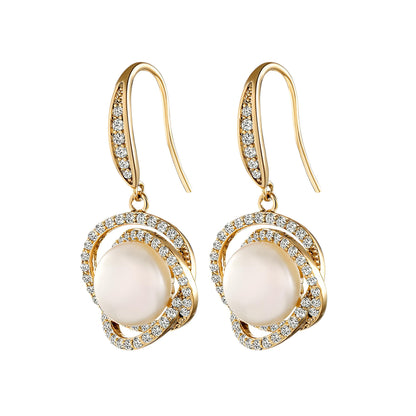 Genuine Freshwater Pearl Galaxy Earrings