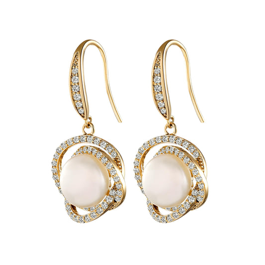 Genuine Freshwater Pearl Galaxy Earrings