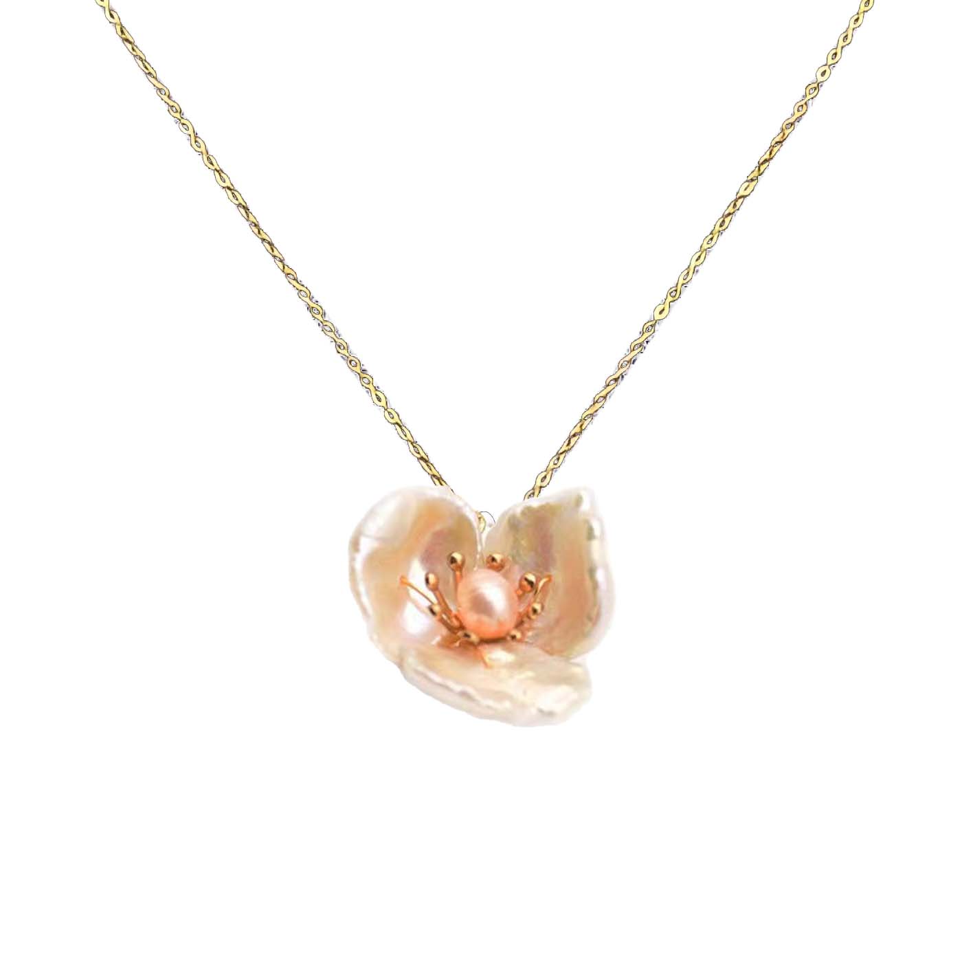Genuine Freshwater Pearl Lucky Petals Necklace
