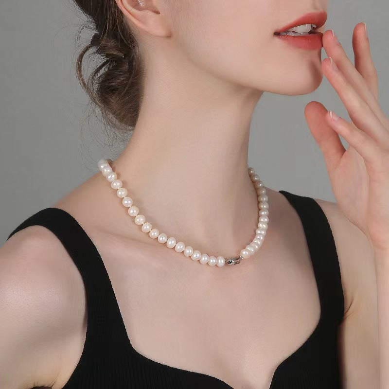 Genuine Freshwater 9mm Pearl Audrey Necklace
