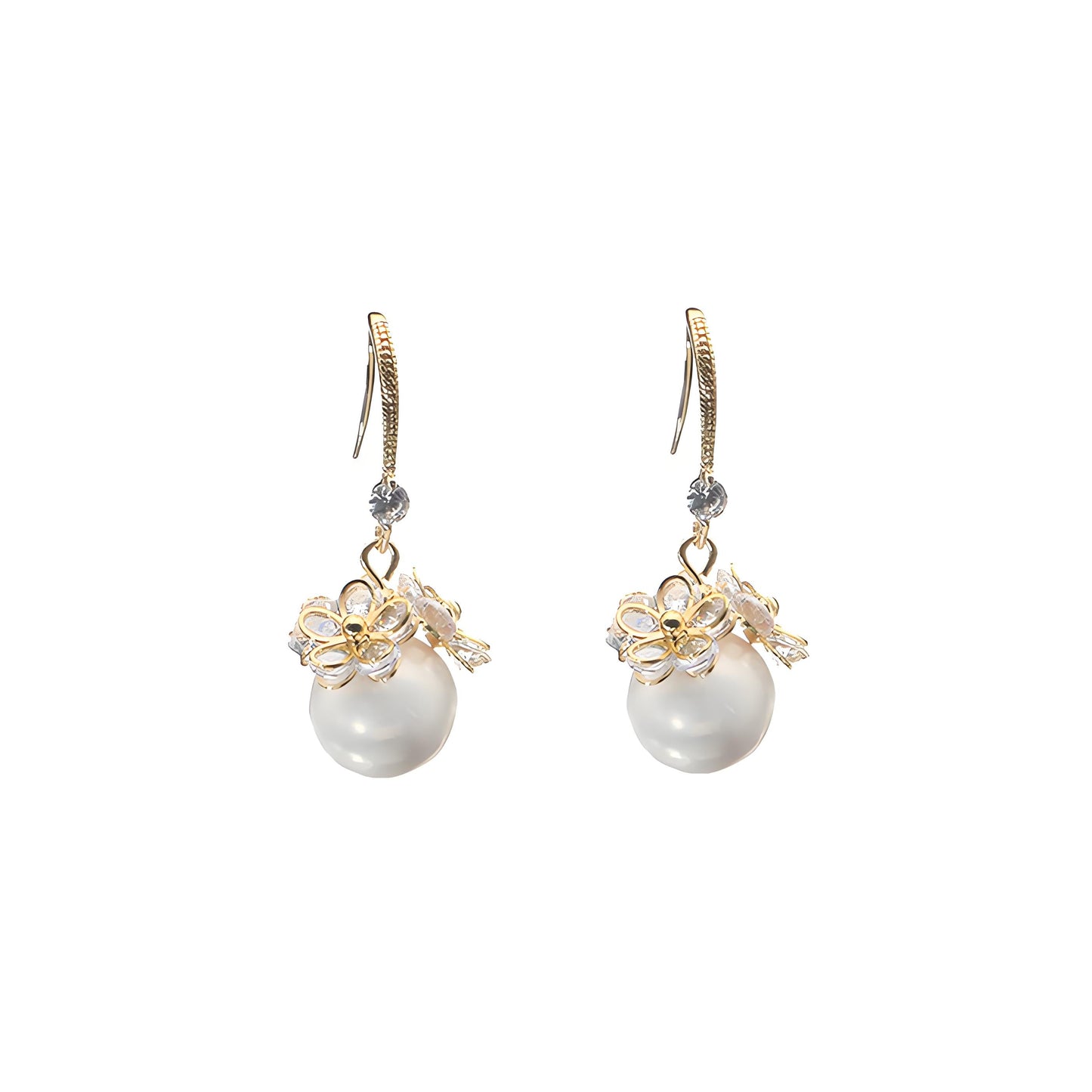 Genuine Freshwater Baroque Edison Pearl Freesia Earrings (Limited Edition)