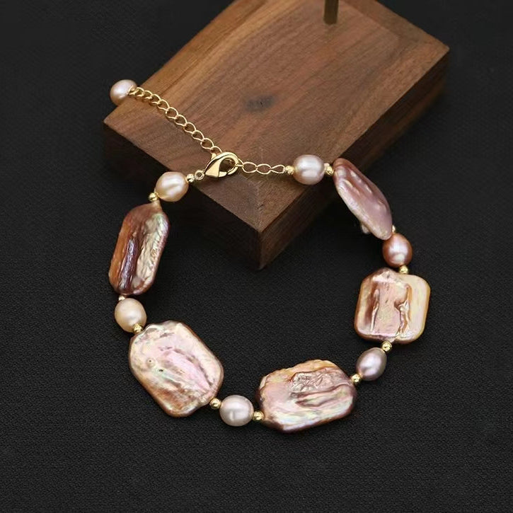 Genuine Freshwater Baroque Pearl Aurora Bracelet (Limited Edition)