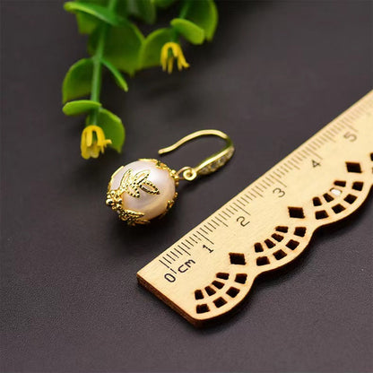Genuine Freshwater Baroque Pearl Borough Earrings