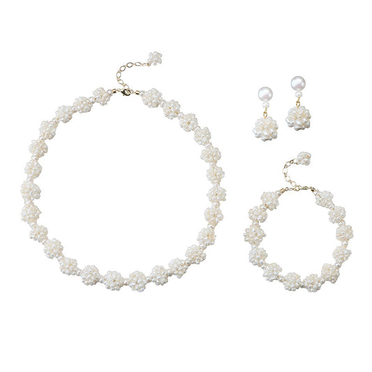 Genuine Freshwater Baroque Pearl Kew Garden Set