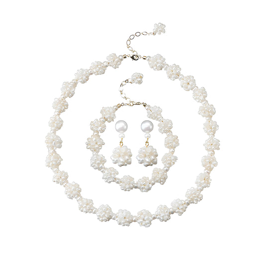 Genuine Freshwater Baroque Pearl Kew Garden Set