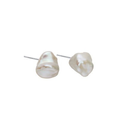 Genuine Freshwater Baroque Pearl Mushroom Earrings