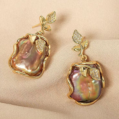 Genuine Freshwater Baroque Pearl Ocean Rose Set