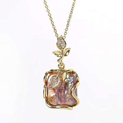 Genuine Freshwater Baroque Pearl Ocean Rose Set