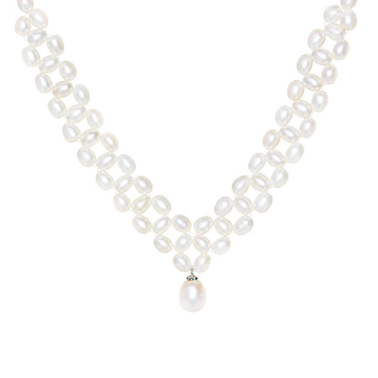 Genuine Freshwater Baroque Pearl Seraglio Necklace - Main Product View - Elegant Pearl Jewelry by Kikyo Pearl London