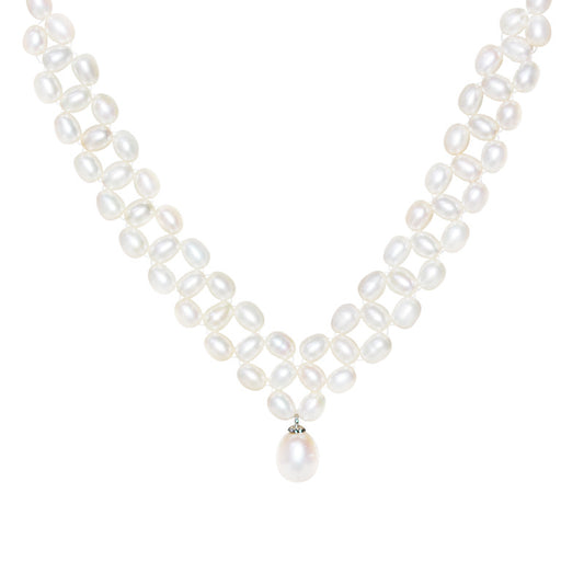 Genuine Freshwater Baroque Pearl Seraglio Necklace - Main Product View - Elegant Pearl Jewelry by Kikyo Pearl London