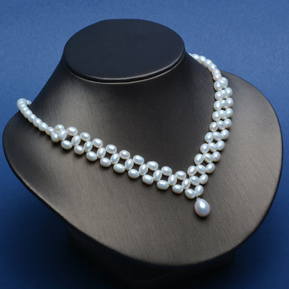 Genuine Freshwater Baroque Pearl Seraglio Necklace - Lifestyle/Scale View - Elegant Pearl Jewelry by Kikyo Pearl London