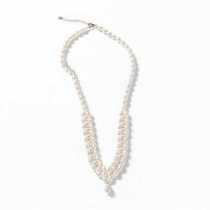 Genuine Freshwater Baroque Pearl Seraglio Necklace - Main Product View - Elegant Pearl Jewelry by Kikyo Pearl