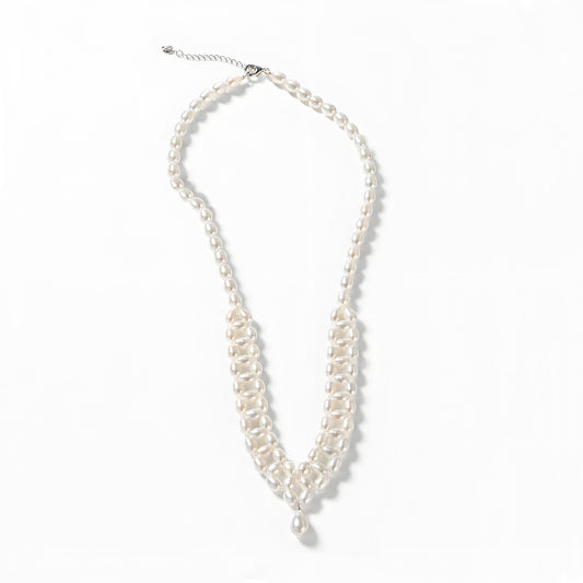 Genuine Freshwater Baroque Pearl Seraglio Necklace - Main Product View - Elegant Pearl Jewelry by Kikyo Pearl
