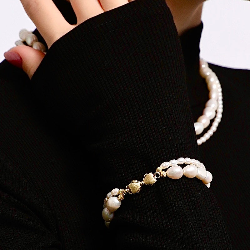 Genuine Freshwater Baroque Pearl Twilight Set