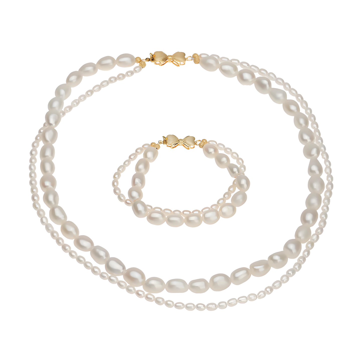 Genuine Freshwater Baroque Pearl Twilight Set