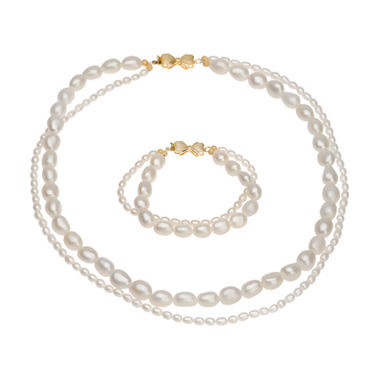Genuine Freshwater Baroque Pearl Twilight Set