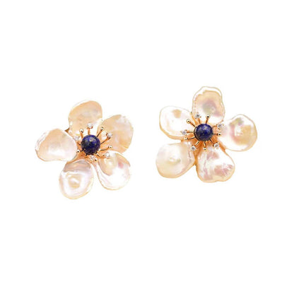 Genuine Freshwater Pearl Angel Flower Earrings