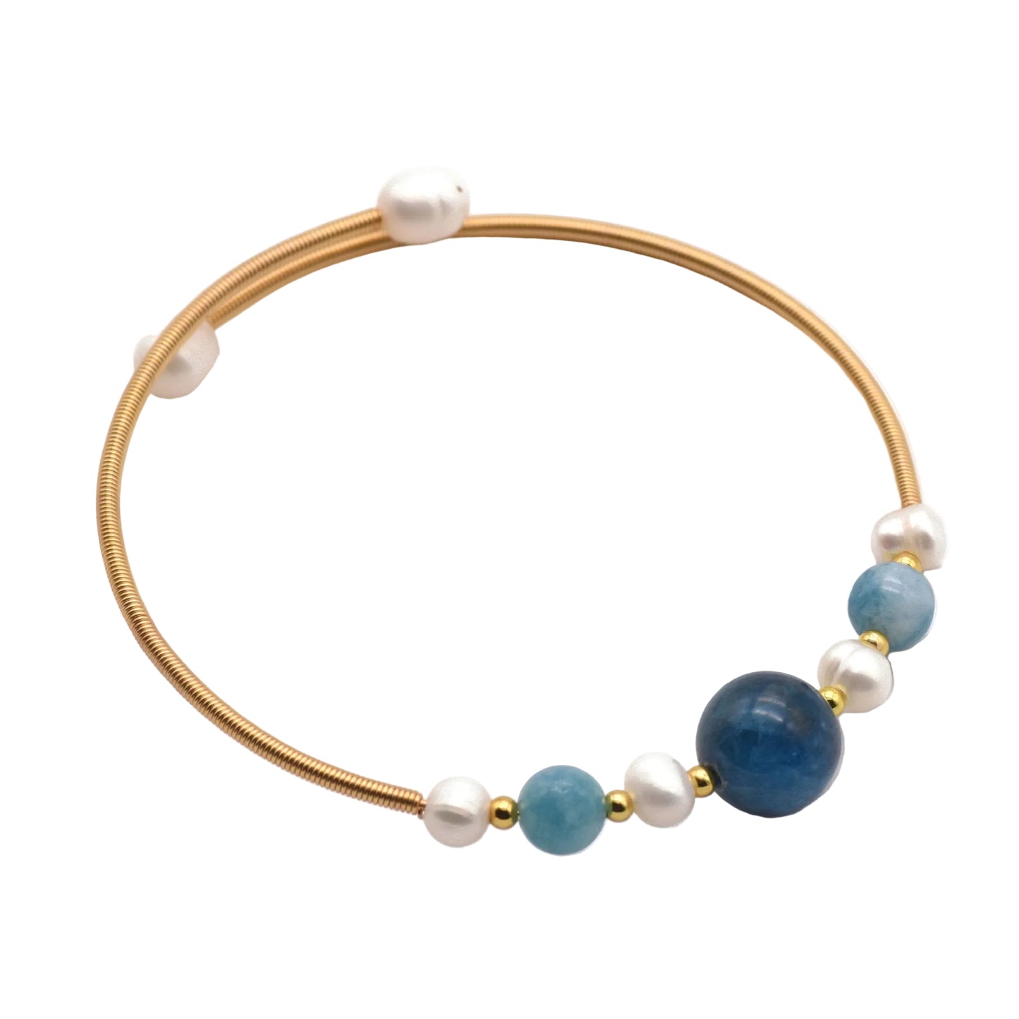 Genuine Freshwater Pearl & Aquamarine Bracelet (Limited Edition)