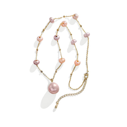 Genuine Freshwater Pearl Color Candy Necklace