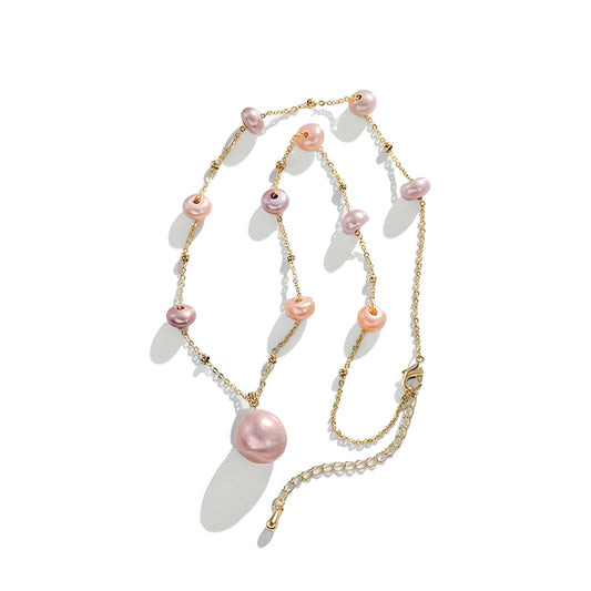 Genuine Freshwater Pearl Color Candy Necklace