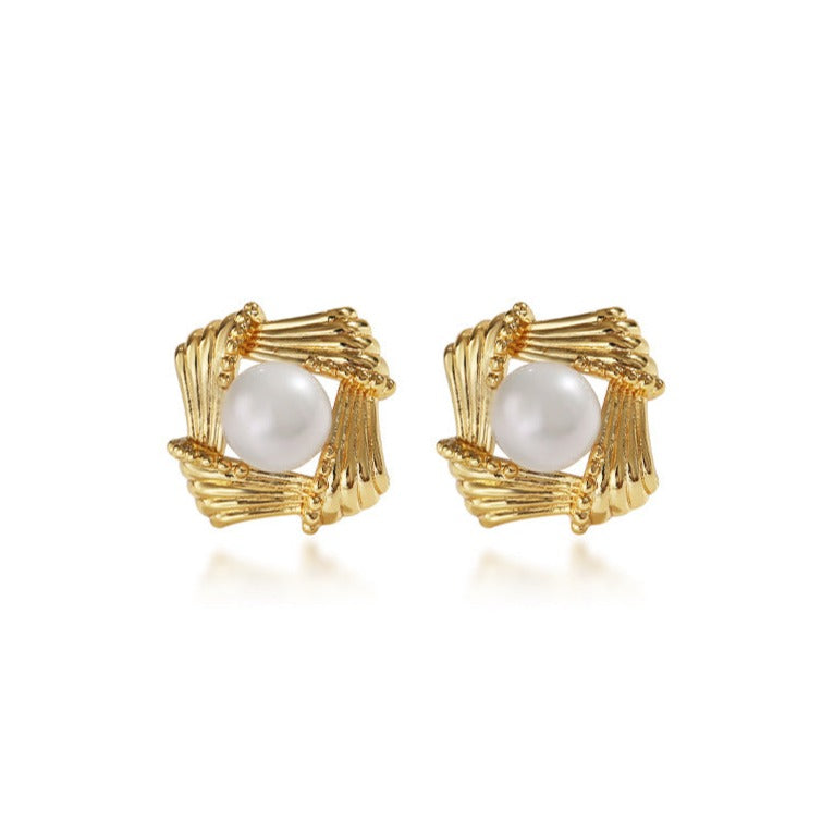Genuine Freshwater Pearl Cookie Earrings