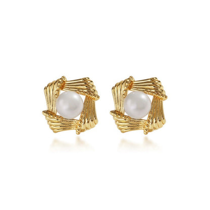 Genuine Freshwater Pearl Cookie Earrings