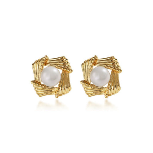 Genuine Freshwater Pearl Cookie Earrings