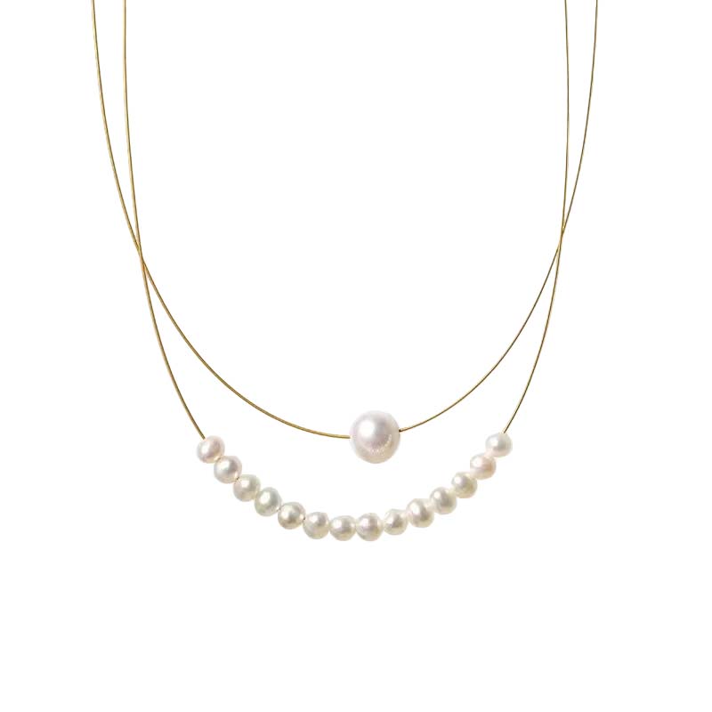 Genuine Freshwater Pearl Double Layer Necklace