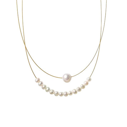 Genuine Freshwater Pearl Double Layer Necklace