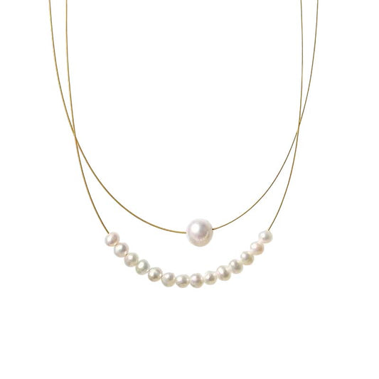 Genuine Freshwater Pearl Double Layer Necklace