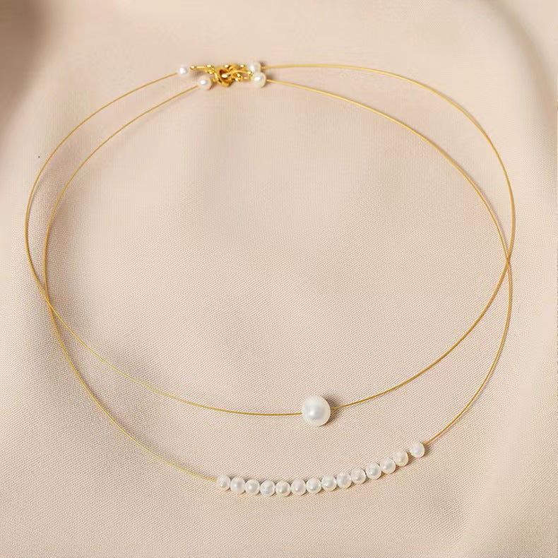 Genuine Freshwater Pearl Double Layer Necklace