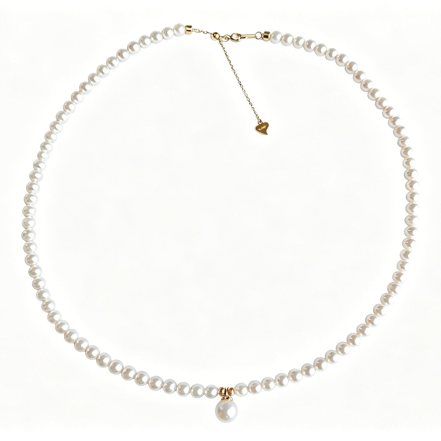 Genuine Freshwater Pearl Drop Pendant Necklace- Close-up Detail - Elegant Pearl Jewelry by Kikyo Pearl 