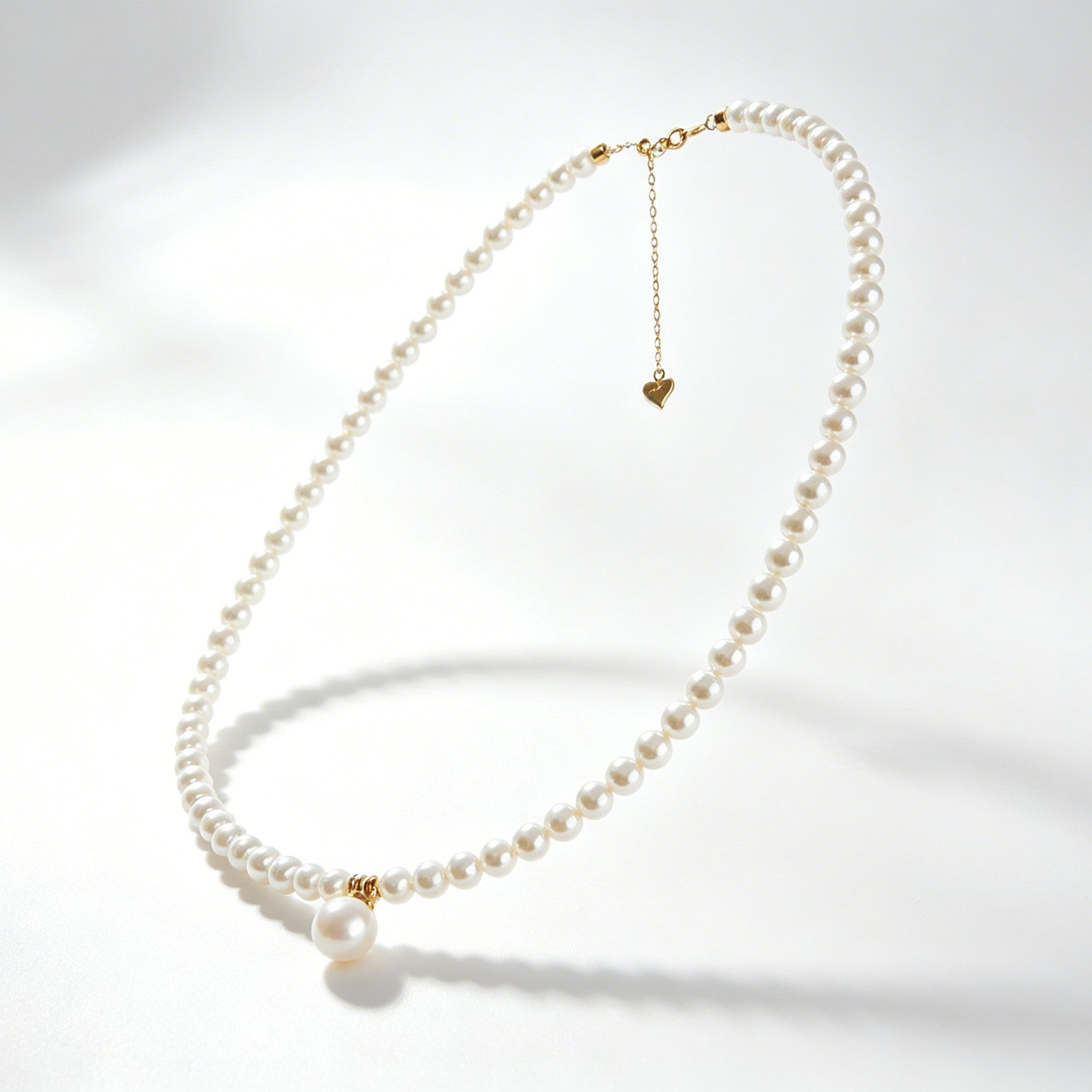 Genuine Freshwater Pearl Drop Pendant Necklace - Close-up Detail - Elegant Pearl Jewelry by Kikyo Pearl 