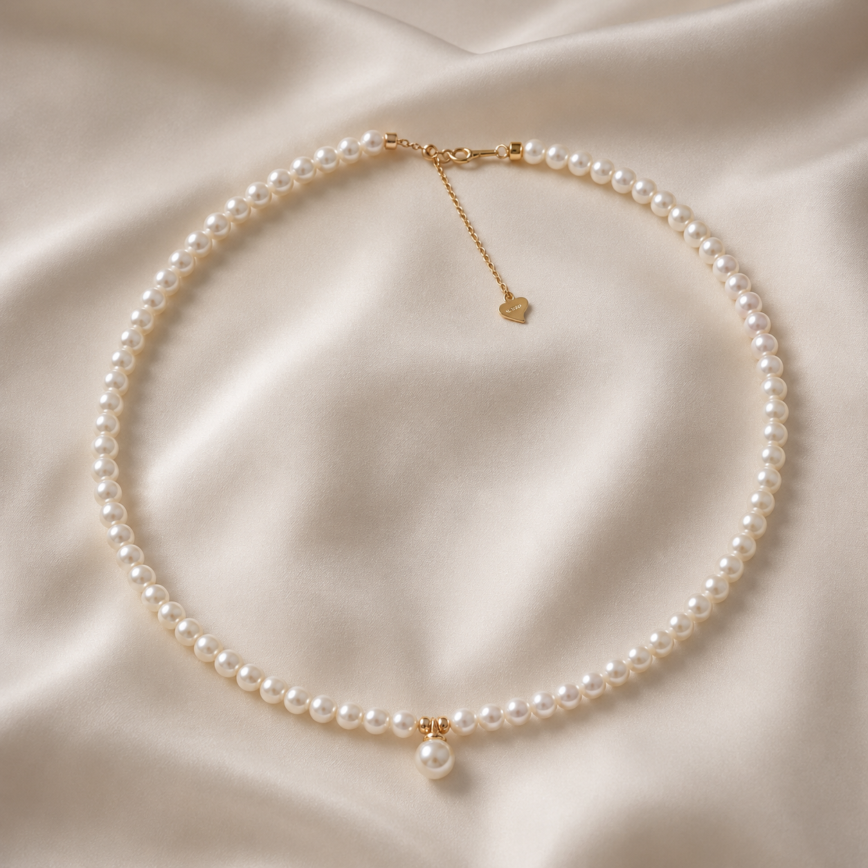 Genuine Freshwater Pearl Drop Pendant Necklace- Close-up Detail - Elegant Pearl Jewelry by Kikyo Pearl London
