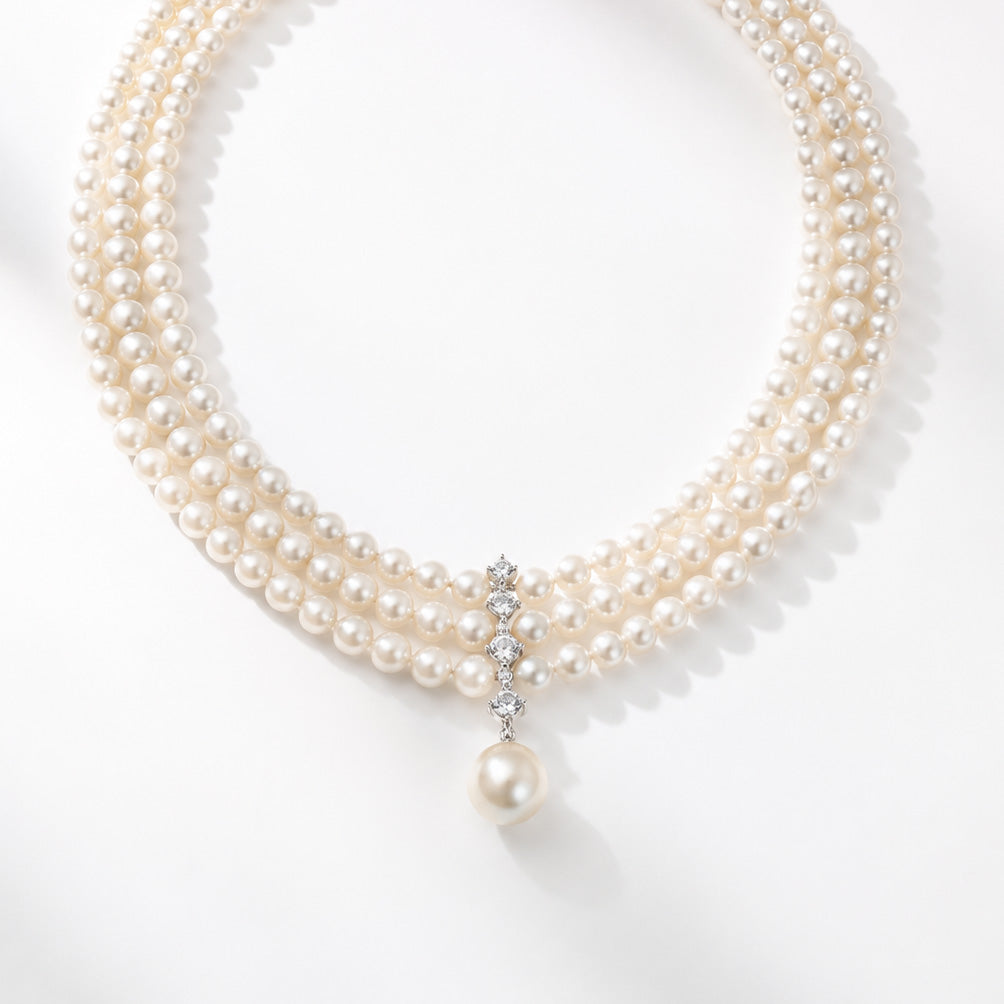 Genuine Freshwater Pearl Éblouissant Queenie Necklace