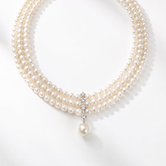 Genuine Freshwater Pearl Éblouissant Queenie Necklace