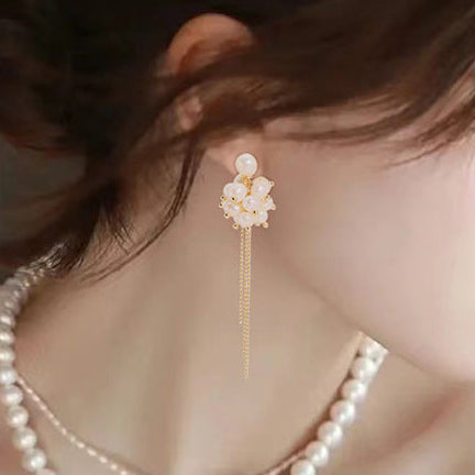 Genuine Freshwater Pearl Galaxy Fall Earrings