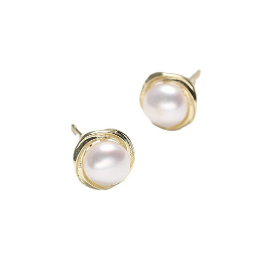 Genuine Freshwater Pearl Grace Lily Earrings - Main Product View - Elegant Pearl Jewelry by Kikyo Pearl London
