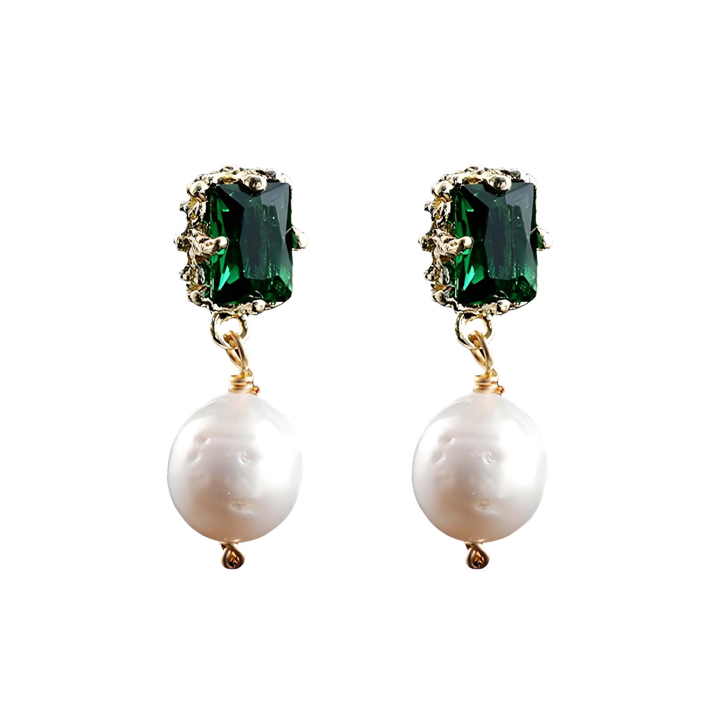 Genuine Freshwater Pearl Greenwish Earrings