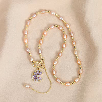 Genuine Freshwater Pearl Lemon Necklace