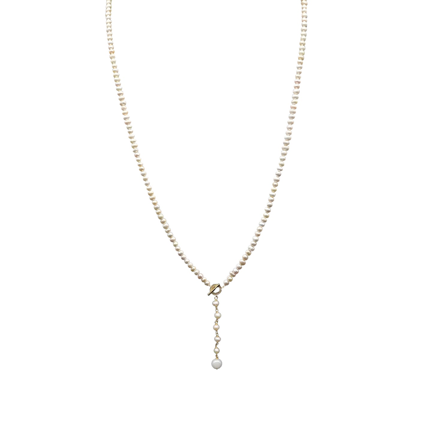 Genuine Freshwater Pearl Long Éblouissant Elf Tail Necklace