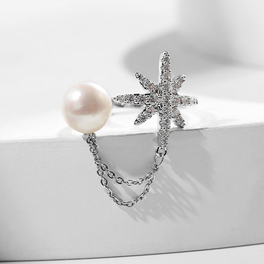 Genuine Freshwater Pearl Lucky Star Ring
