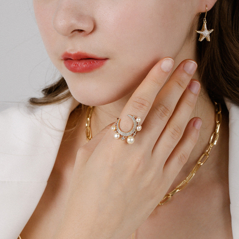 Genuine Freshwater Pearl Lucky Star Ring