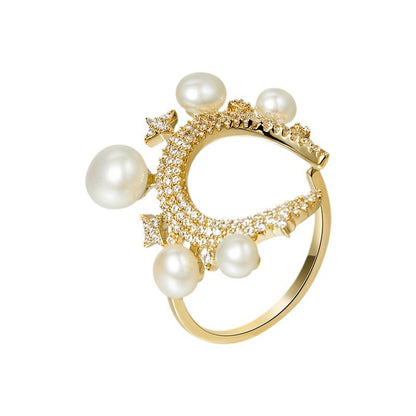 Genuine Freshwater Pearl Lucky Star Ring
